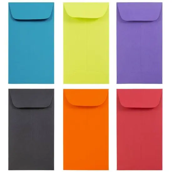 JAM Paper 3.375" x 6" Assorted Coin Business Envelopes, 150ct. {3}