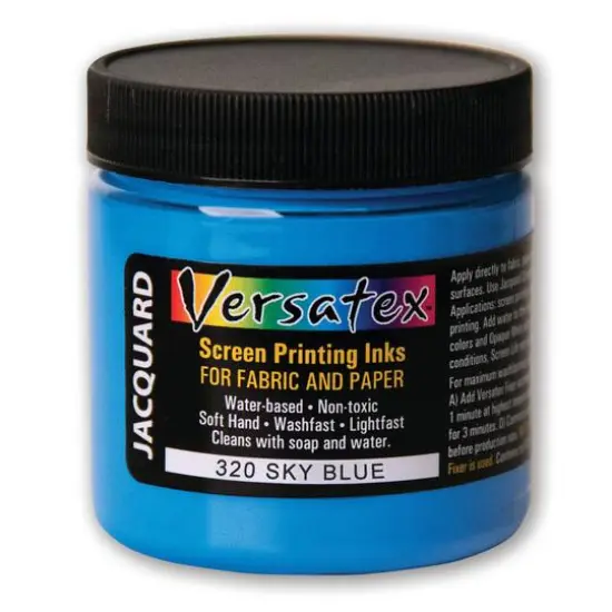 Jacquard Versatex Screen Printing Ink, 4oz. 320 Sky Blue {1}