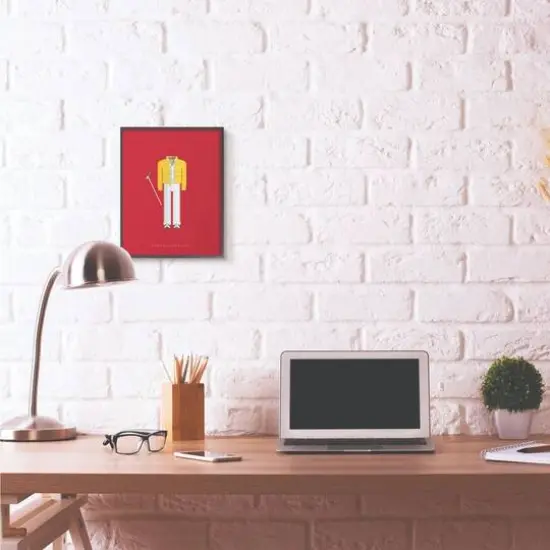 Stupell Industries Freddie Mercury Fashion Design Wall Accent with Black Frame {3}