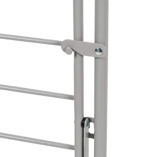 Honey Can Do 2-Tier Gray Over the Door Retractable Clothing Drying Rack {10}