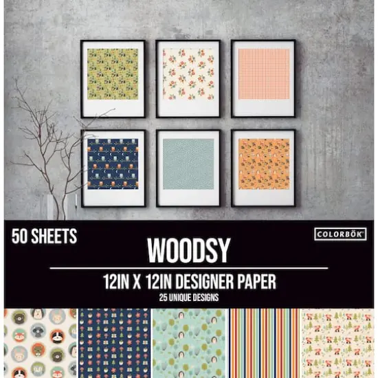 Colorbok&reg; Woodsy 68lb. Designer Single-Sided Paper, 12" x 12" {1}
