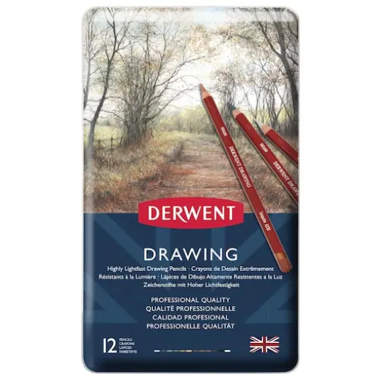 Derwent&reg; Drawing Pencil 12 Color Tin Set {3}