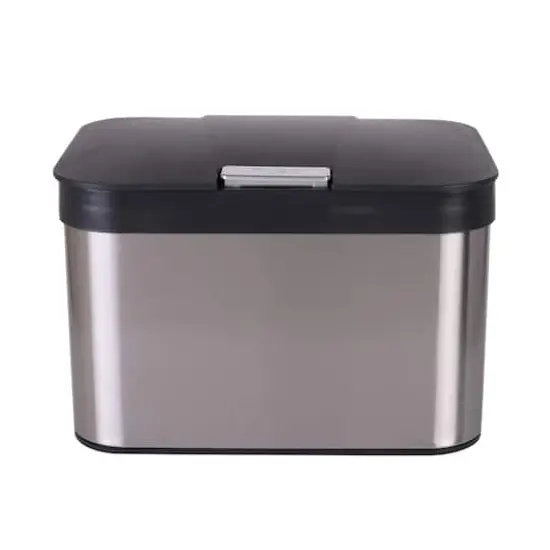 Organize It All Stainless Steel Compost Bin with Bonus Biodegradable Bags, Sink Organizer & Scrub Brush {3}