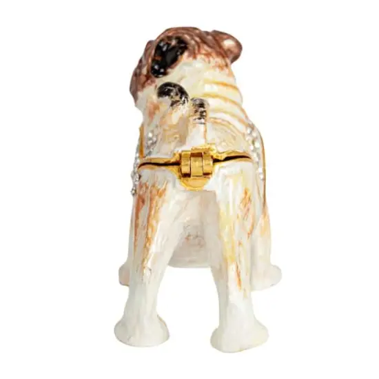 Hello Honey&reg; 3.5" Multicolor Jeweled Pug Trinket Box {9}