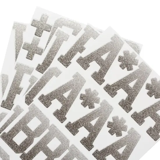 Silver Glitter Ombre Alphabet Stickers by Recollections&trade; {4}