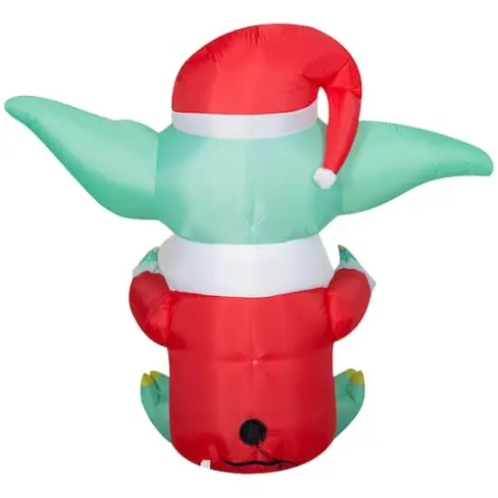 Airblown&reg; 5ft. Christmas Inflatable Grogu&trade; in Santa Suit {3}