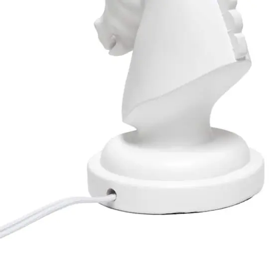 Simple Designs Chess Horse Table Lamp White {9}