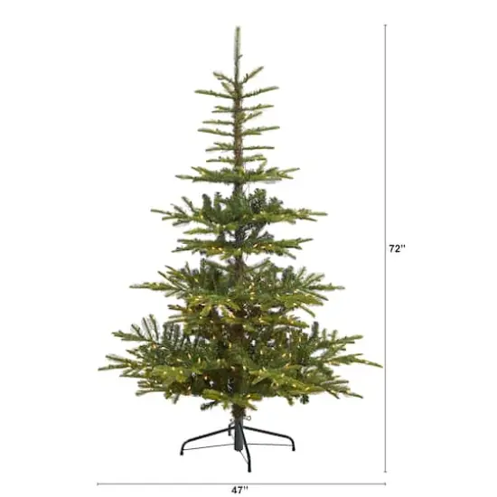 6ft. Pre-Lit Layered Washington Spruce Artificial Christmas Tree with Clear Lights {3}