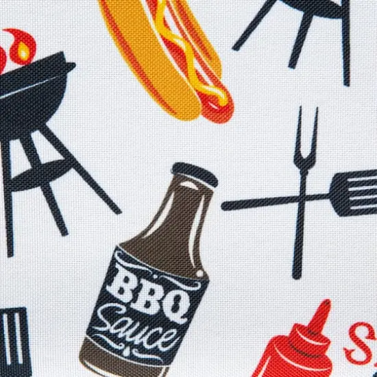 Bbq Fun Print Outdoor Tablecloth 60" Round {4}