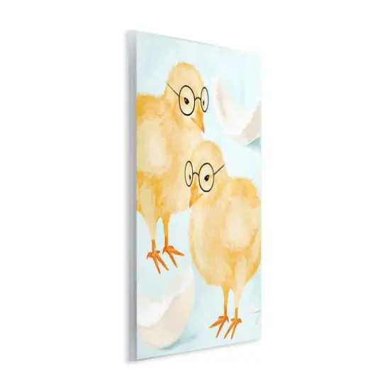 Stupell Industries Easter Chicks Hatched Eggs Yellow Birds Round Glasses Wall Plaque Art {4}