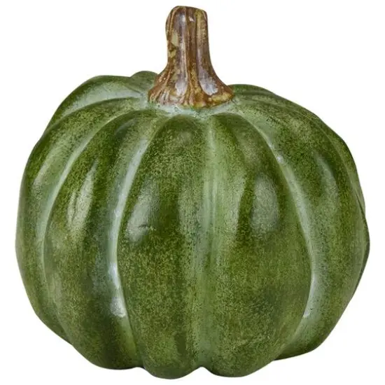 3" Orange & Green Boxed Pumpkin D&eacute;cor Set {6}