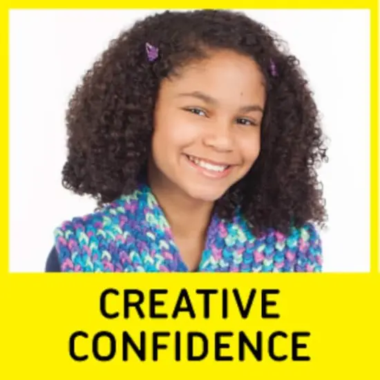 Creativity for Kids Quick Knit Button Scarf Kit {9}