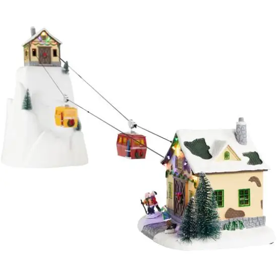 Christmas Village LED Lighted Animated & Musical Trolley Car Ride {6}