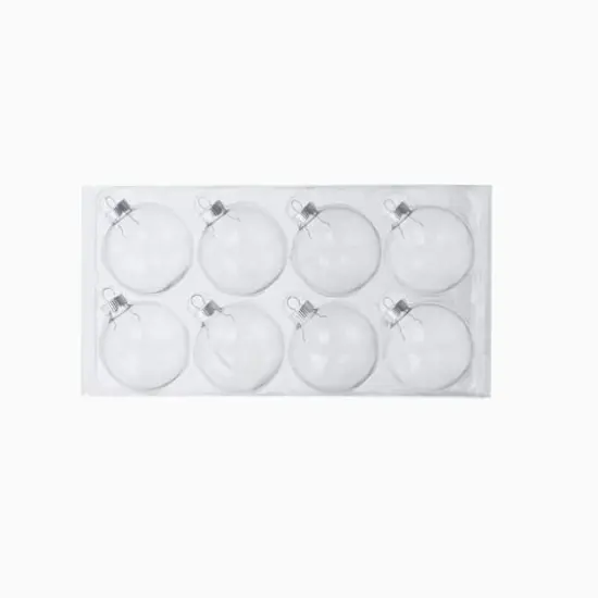 3" DIY Clear Glass Ball Ornaments, 8ct. by Make Market&reg; {1}