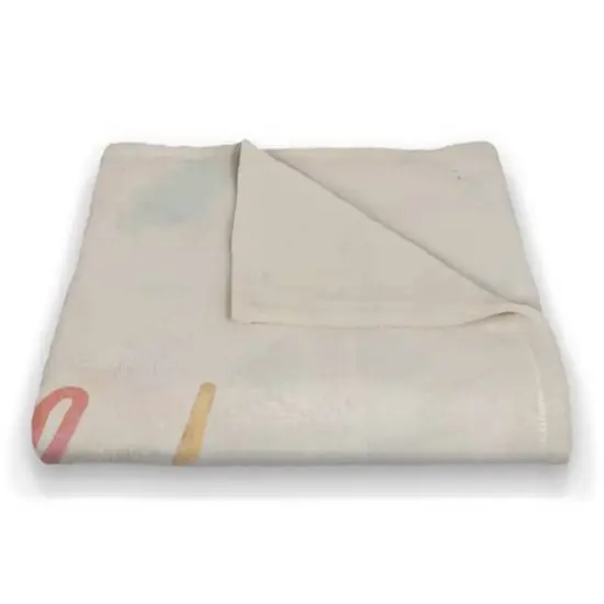 50" x 60" In a Field of Roses Coral Fleece Throw Blanket {4}