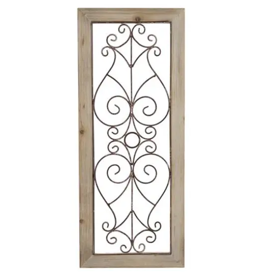 Hastings Home 50" Metal & Wood Wall Hanging Panel {1}