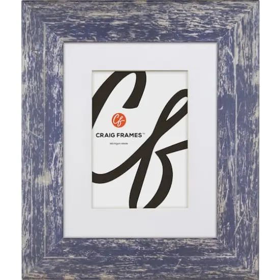 4 Pack Craig Frames American Barn Independence Blue Picture Frame with Mat {3}