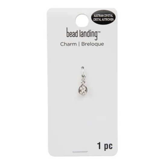 Clear Austrian Crystal Pear Cut Charm by Bead Landing&trade; {6}