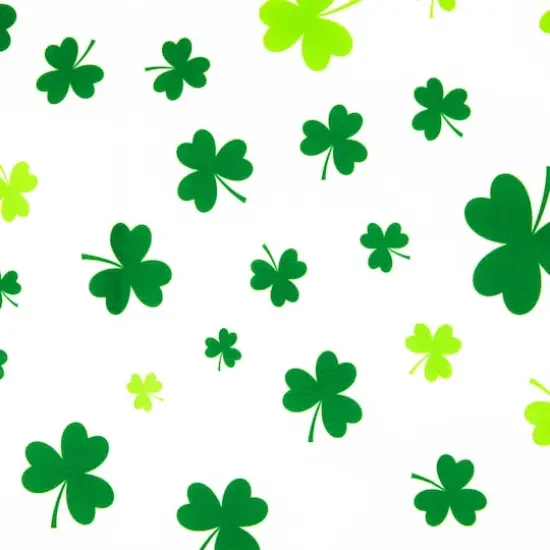 72" White & Green Shamrock St. Patrick's Day Table Runner {5}