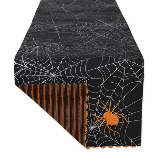DII® 70" Halloween Happy Haunting Spooky Spider Reversible Table Runner {1}