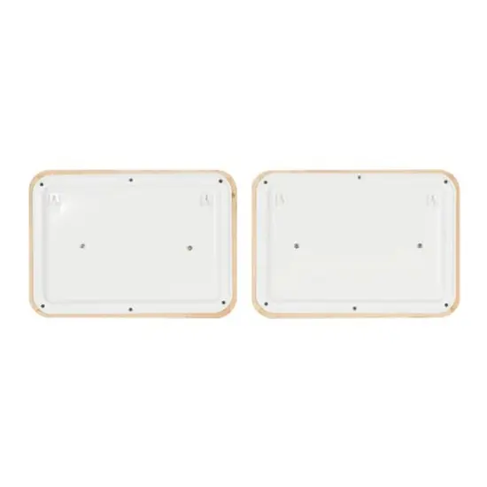 Set of 2 White Metal Farmhouse Wall Decor 14", 10" {7}