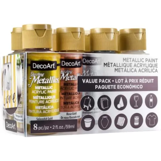DecoArt&reg; Dazzling Metallics&reg; Acrylic Paint Set {3}