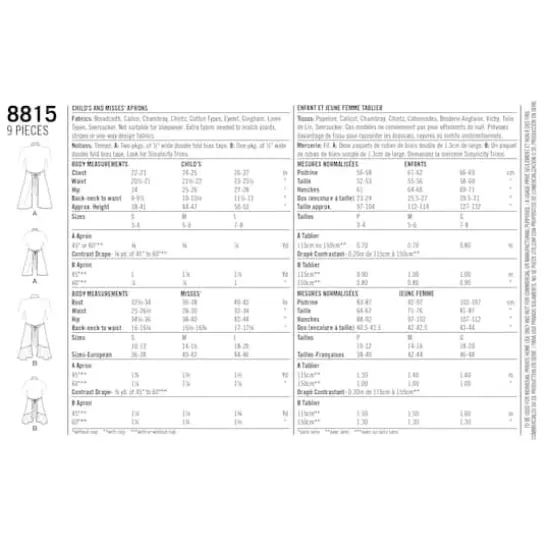 Simplicity&reg; Pattern CS8815 (S-M-L) {4}