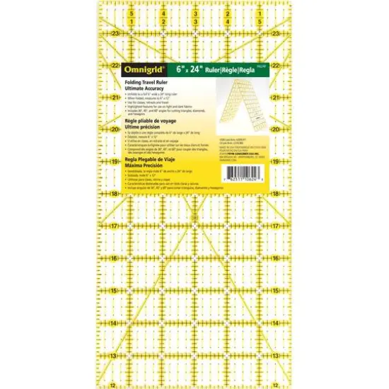 Omnigrid&reg; Folding Rectangle Quilting Ruler, 6" x 24" {1}