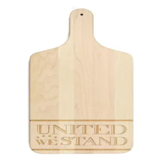 17" United We Stand Maple Paddle Cutting Board {1}