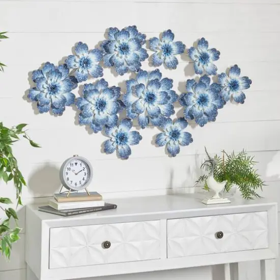 46" Blue Metal Contemporary Wall D&eacute;cor {3}