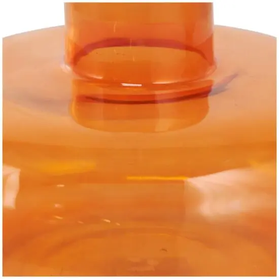 Orange Glass Rounded Vase Set {8}