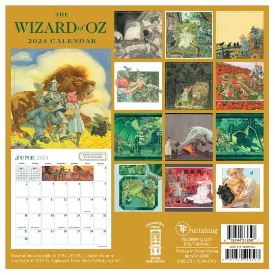 TF Publishing 2024 Wizard of Oz Mini Calendar {3}