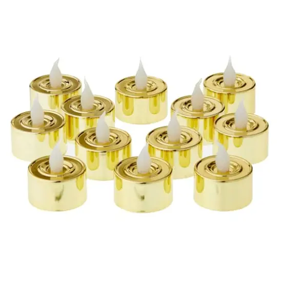 Gold Flameless Tealights By Ashland&reg; {6}