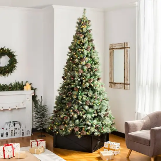 Glitzhome&reg; 32" Black Wooden Tree Collar {5}