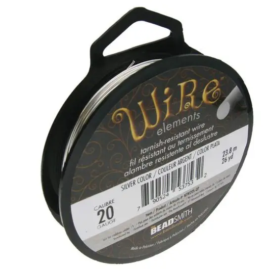 The Beadsmith&reg; Wire&trade; Elements Tarnish-Resistant Wire, 1/4lb. Silver {5}