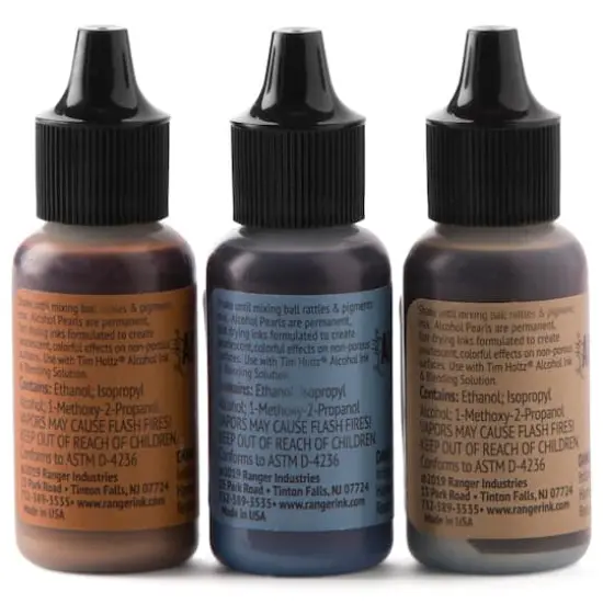 Ranger Tim Holtz&reg; Alcohol Pearl Ink Kit Mineral/Celestial/Smoulder {5}