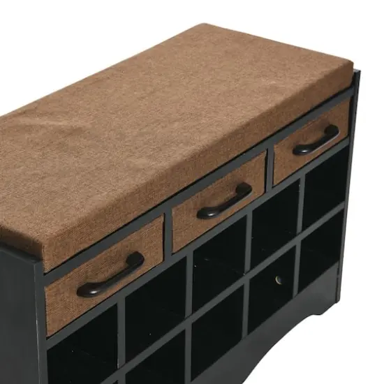 Household Essentials 32" Storage Bench Black {7}