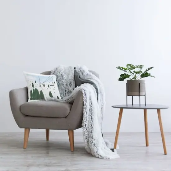 Stupell Industries Busy Ski Slopes Lift Winter Sports Scenery Throw Pillow, 18" x 18" {3}