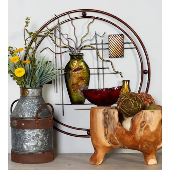 24" Multicolor Abstract Oriental Wall D&eacute;cor {9}