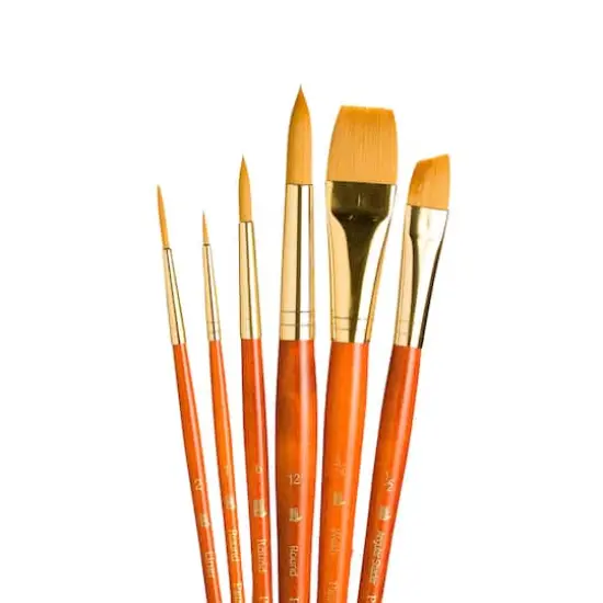 Princeton&trade; RealValue&trade; Golden Taklon Brush Set With #12 Round {3}