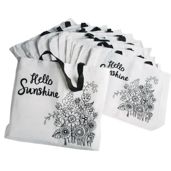 S&S&reg; Worldwide Velvet Art Tote Bags, 12ct. {1}