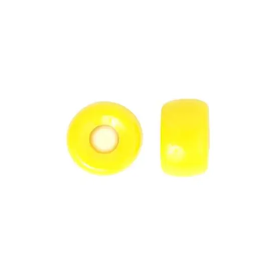 John Bead 9mm Opaque Glass Pony Beads, 100ct. Yellow {4}