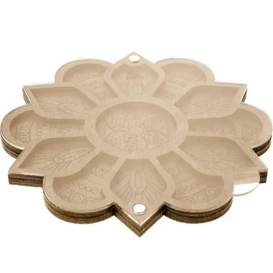 Wonderland Crafts 5.75" Mandala Bead Organizer with Transparent Cover {3}