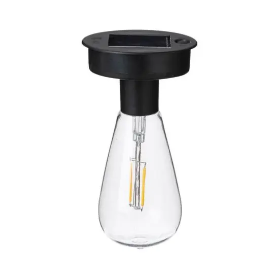 Glitzhome&reg; 14.25" Metal Mesh Black Solar Powered Lantern with Stand, 2ct. {9}