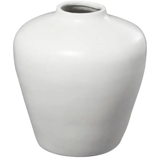 14" Modern Ceramic Vase White {6}