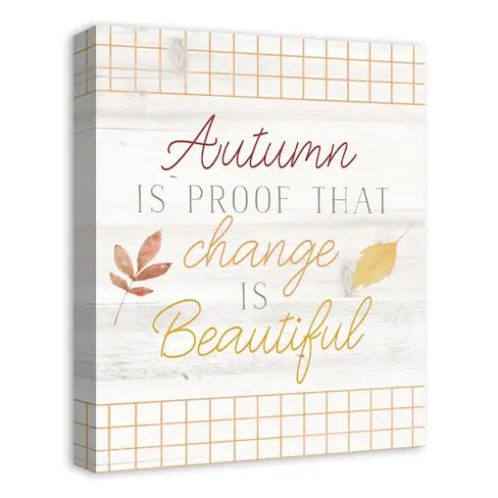Change Is Beautiful Fall Canvas Wall Art {3}