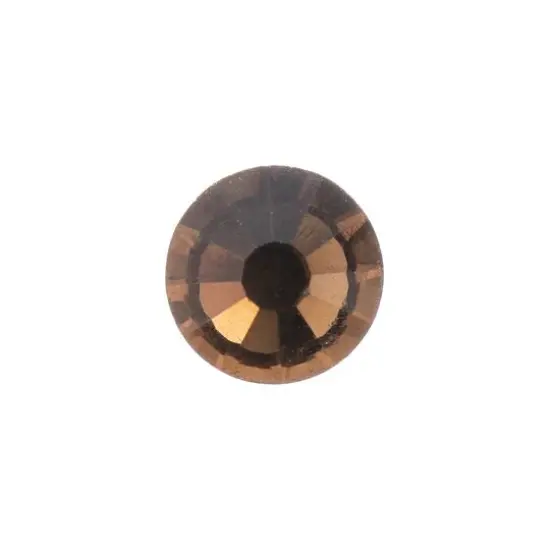 John Bead Crystal Lane SS30 Glass Round Flatback Rhinestones, 72ct. Brown Smoked Topaz {3}