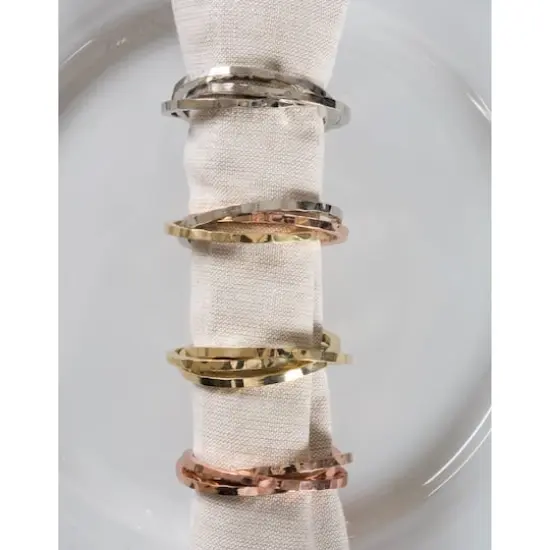 DII&reg; Gold Intertwined Napkin Rings, 6ct. {4}