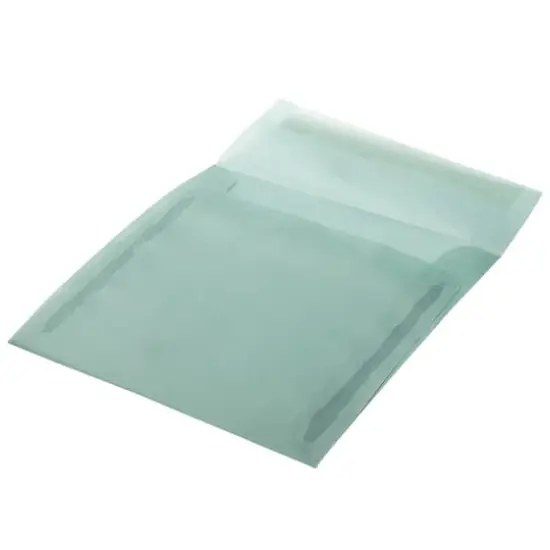 JAM Paper 5.5" x 5.5" Square Translucent Vellum Invitation Envelopes, 50ct. Ocean Blue {6}