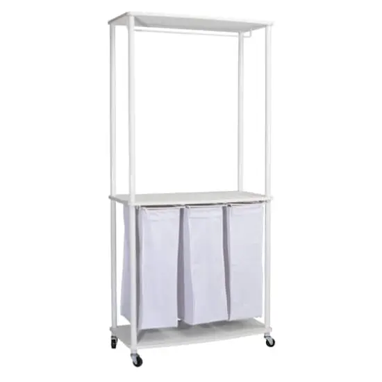 Household Essentials 3-Bag Laundry Center White {1}